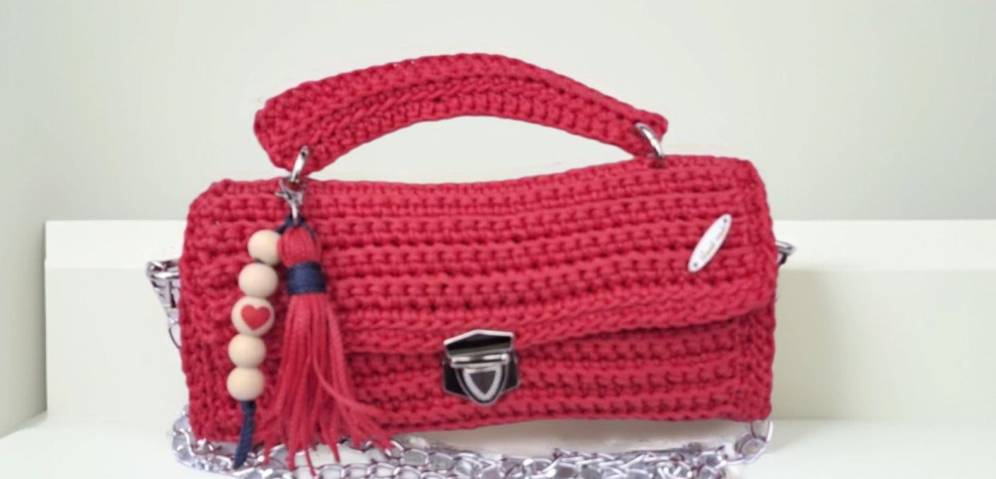 Handmade Crochet Bags (Azure Dream, Blushing Rose, Scarlet Luxe)